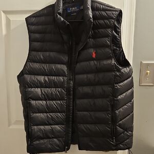 Polo by Ralph Lauren Men's Dark Gray Puffer Vest Large.